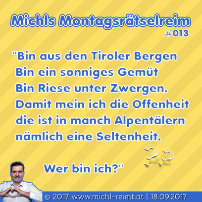 Gedicht: Rätselreim #013